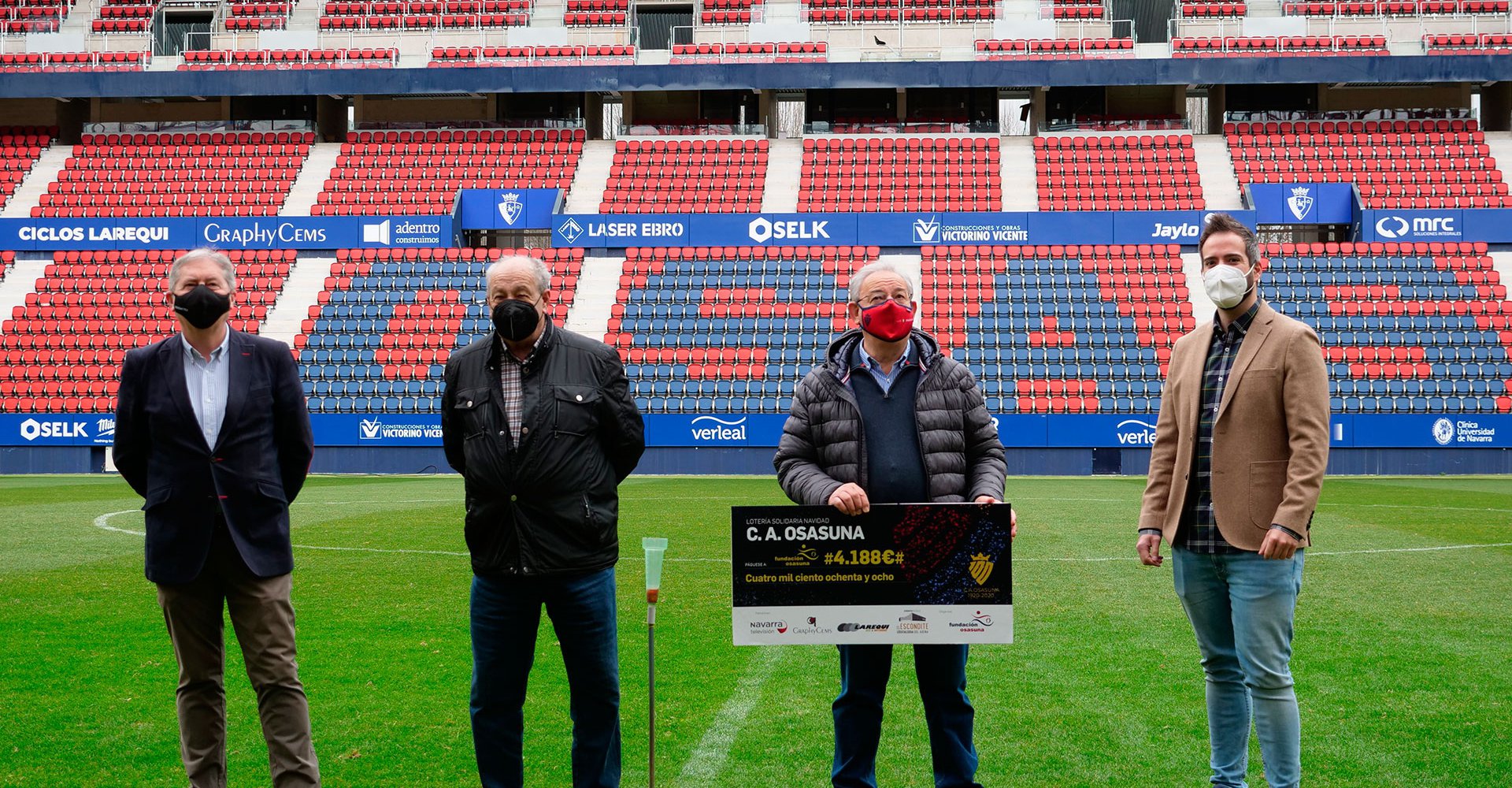 Fundación Osasuna recauda 4.188 euros gracias a la lotería solidaria	