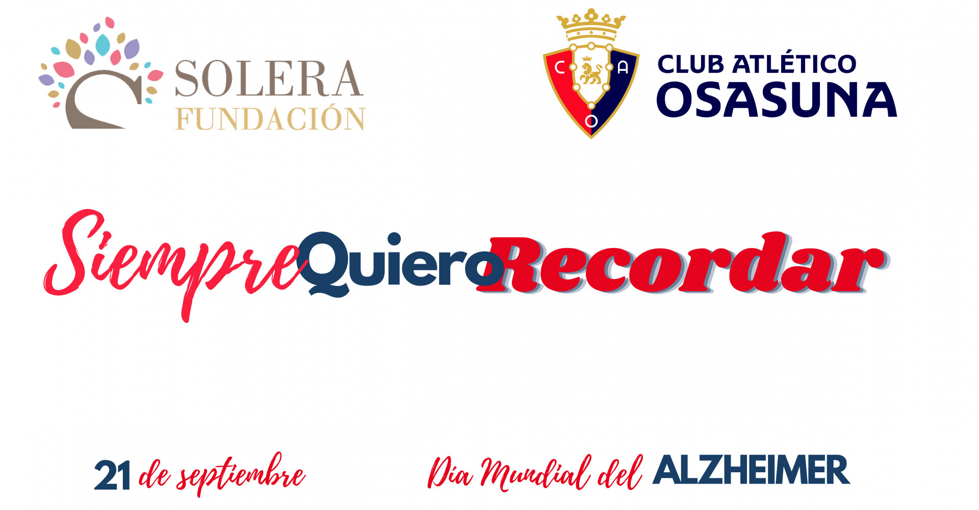 Fundación Osasuna y Fundación Solera con el Día Mundial del Alzheimer